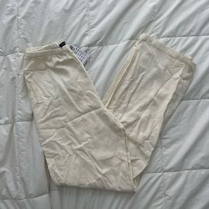 Brandy Melville Cream Linen Pants